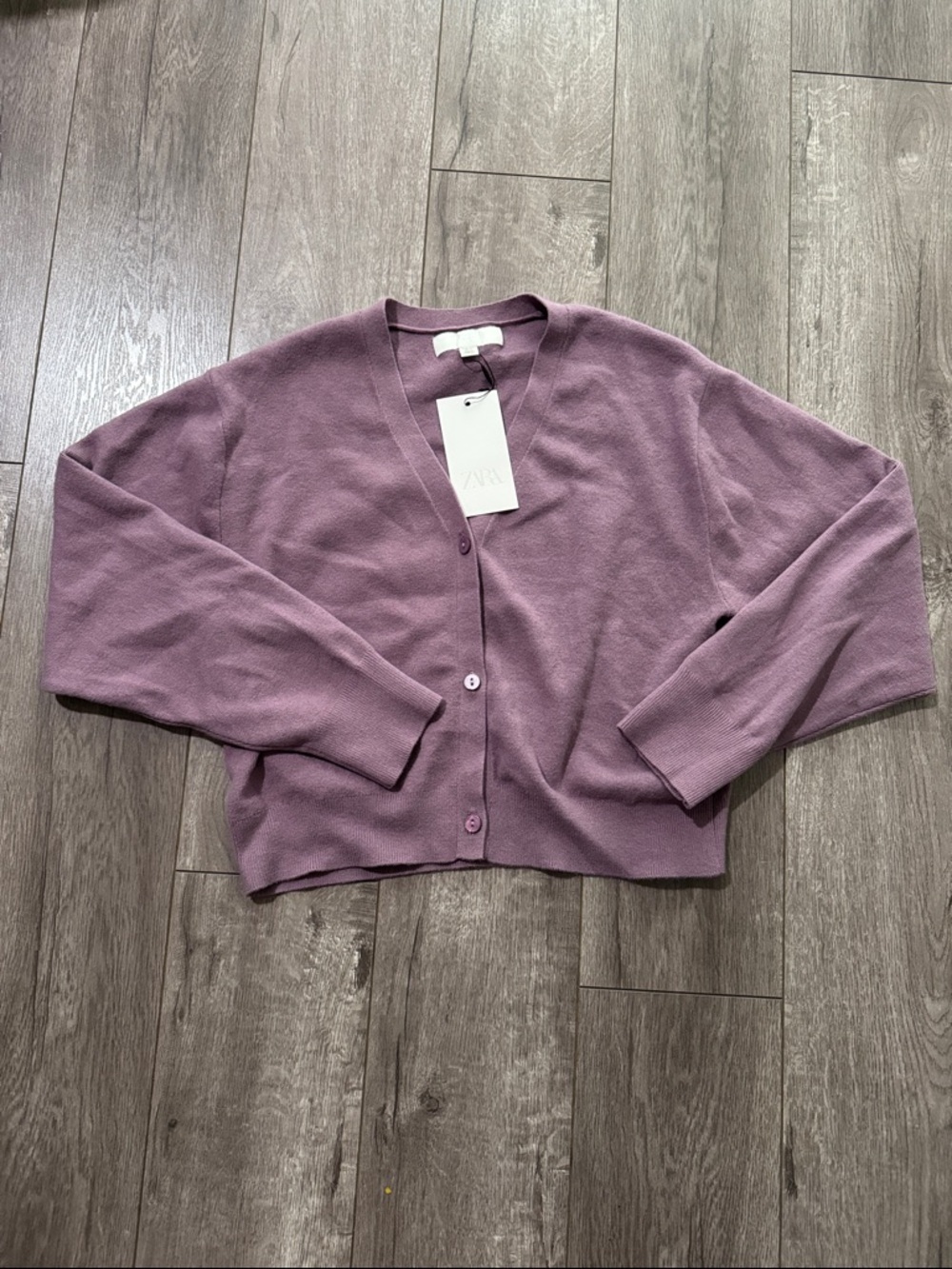 NWT girls Zara purple cardigan 11/12